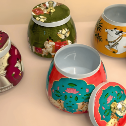 Pichwai Conical Jar - 4 Inch Pichwai Conical Jar - 4 Inch