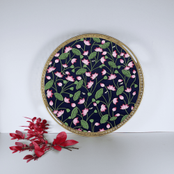 Pichwai Metal Tray - 10 Inch Circle