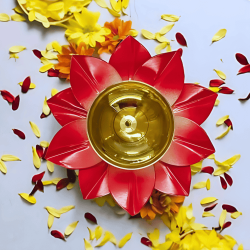 Lotus Brass Diya - 4 Inch