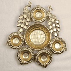 Peacock Urli - 8 Inch