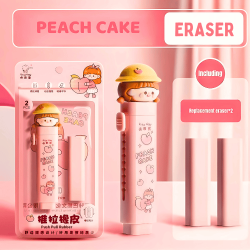 Peach Cake Push Pull Eraser